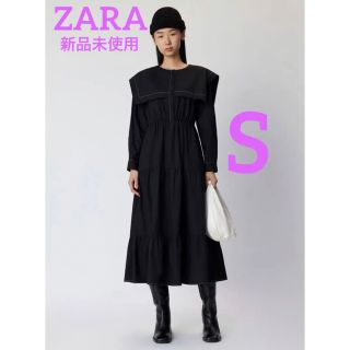 ザラ(ZARA)の【最終お値下げ】ZARA 新品未使用 パネル ミディ ワンピース(ロングワンピース/マキシワンピース)