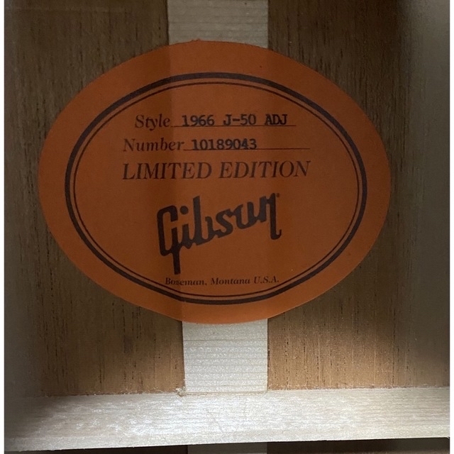 Gibson(ギブソン)の【状態良好】ギブソン J50 1966 LIMITED EDITION 楽器のギター(アコースティックギター)の商品写真
