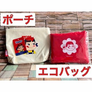 ペコちゃん　ポーチ（キャンパス素材）& エコバッグ（非売品）(キャラクターグッズ)