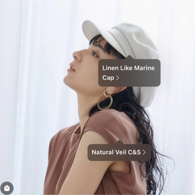 Mila Owen(ミラオーウェン)のiNtimite linen like marine cap レディースの帽子(キャスケット)の商品写真