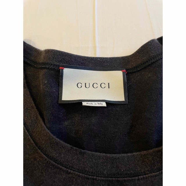 GUCCI/USED加工 アングリーキャット エンブロイダリーTシャツ 美しい