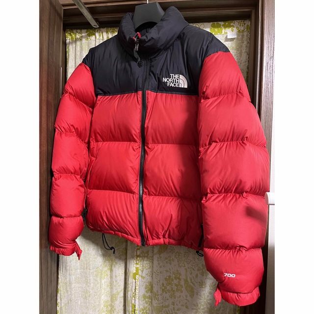 THE NORTH FACE ダウンジャケット ヌプシ メンズ レッド アウター