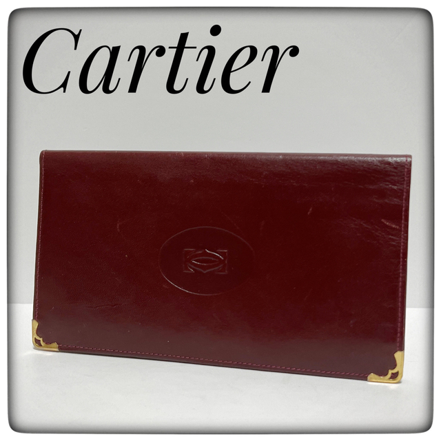 Cartier(カルティエ)の訳あり！Cartierカルティエ✨長財布 お札入れ マストライン ボルドー 薄め レディースのファッション小物(財布)の商品写真