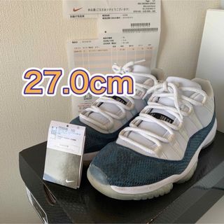 ナイキ(NIKE)のAIR JORDAN 11 LOW SNAKESKIN Blue(スニーカー)