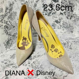 新品♪ タイムセール！DIANA Disney 美女と野獣　パンプス　ゴールド