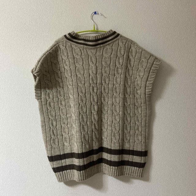 ベスト【Oldderby Knitwear】別注クリケットケーブルニットベスト 3