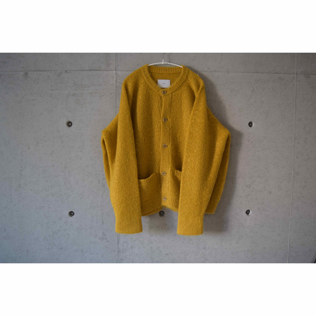 Stein kid mohair cardigan 21AW Sサイズ イエロー - カーディガン