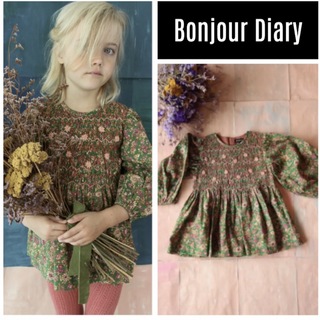 キャラメルベビー&チャイルド(Caramel baby&child )のBonjour Diary Smocked blouse flowers 6y(ブラウス)