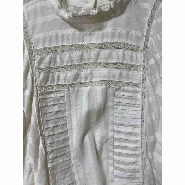 Isabel Marant(イザベルマラン)のISABELMARANT etoile コットン レース ブラウス 白 美品 レディースのトップス(シャツ/ブラウス(長袖/七分))の商品写真