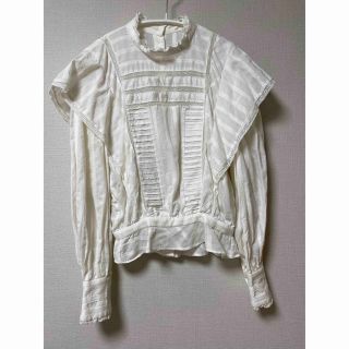 イザベルマラン(Isabel Marant)のISABELMARANT etoile コットン レース ブラウス 白 美品(シャツ/ブラウス(長袖/七分))