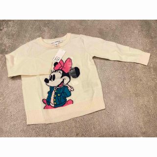 ベビーギャップ(babyGAP)の新品　ギャップ　90 ミニー　セーター　女のコ　子供　白(ニット)