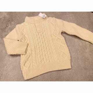 ギャップ(GAP)の新品　GAP セーター　白　ニット　キッズ　100 男の子　子供(ニット)