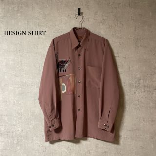 DESIGN SHIRT デザインシャツ 柄シャツ ポリシャツ アートシャツ古着(シャツ)