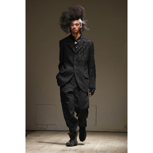 柔らかい Yohji レオパード オパール加工 パンツ 22ss yamamoto yohji
