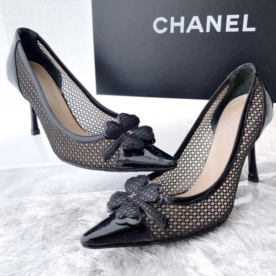 CHANEL シャネル カメリア ココマーク クローバー パンプス 美品 www