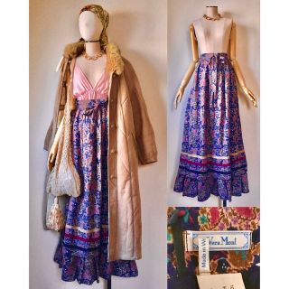 フミカウチダ(FUMIKA_UCHIDA)の70s West Germany Made Flower Maxi Skirt(ロングスカート)