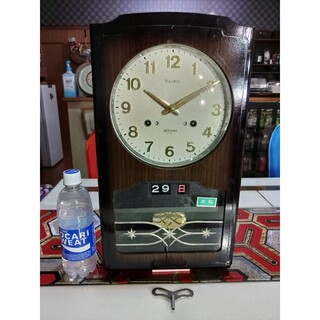 SEIKO - セイコー 昭和レトロ柱時計 ゼンマイ式掛時計 振り子時計 ...