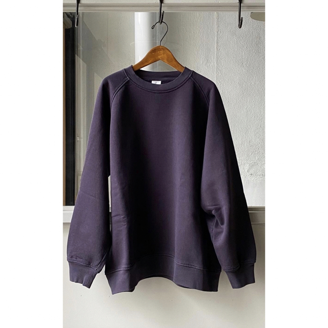 COMOLI コットン吊裏毛 クルーネック FADE NAVY