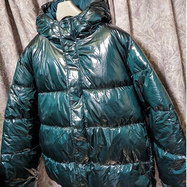 ZARA WATER REPELLENTシャイニー光沢パフジャケット - ブルゾン