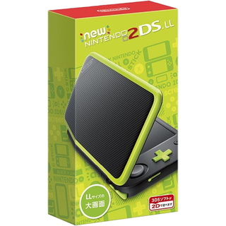 ニンテンドーDS(ニンテンドーDS)の極美品 Nintendo Newニンテンドー 2DS LL  ブラック×ライム(携帯用ゲーム機本体)