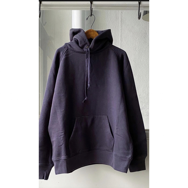 COMOLI コットン吊裏毛 パーカ FADE NAVY