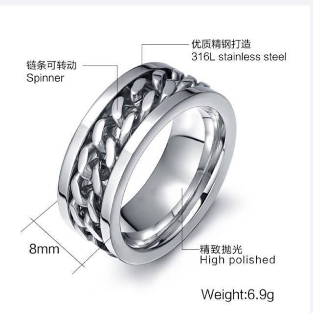 【SALE】リング メンズ アクセサリー ブラック ステンレス 黒 指輪 22号 メンズのアクセサリー(リング(指輪))の商品写真