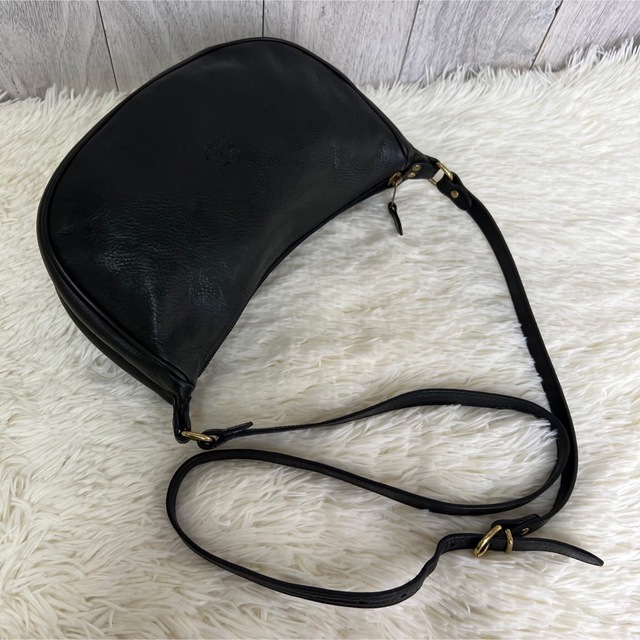 極美品♡保存袋♡説明書付♡三日月♡イルビゾンテ レザー ショルダー ...