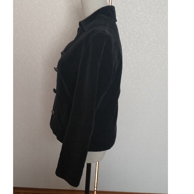 ETERNEL ESPOIR 黒 ブラック ベロアジャケット ユーズド品です。 レディースのジャケット/アウター(トレンチコート)の商品写真