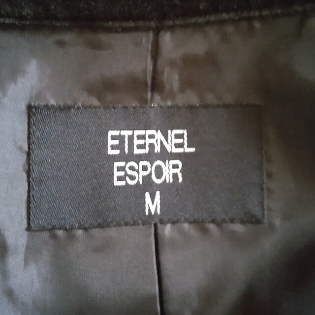 ETERNEL ESPOIR 黒 ブラック ベロアジャケット ユーズド品です。 レディースのジャケット/アウター(トレンチコート)の商品写真