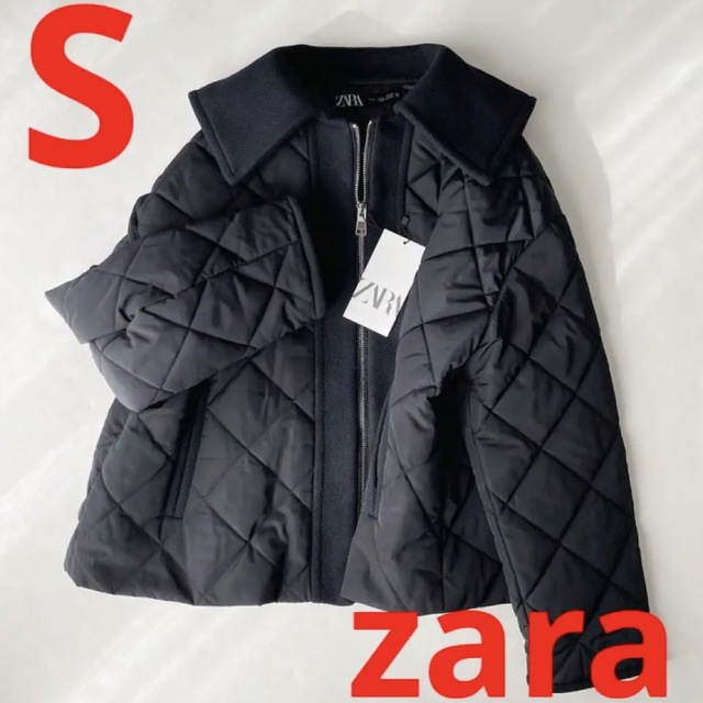 ZARA - ZARA コントラストパフジャケット Sの通販 by 1903｜ザラならラクマ