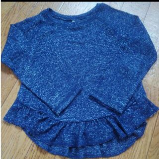 ベビーギャップ(babyGAP)のBabyGAP　裾フリルカットソー　ロンＴ　ネイビー　95(Tシャツ/カットソー)