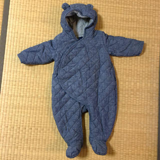 ベビーギャップ(babyGAP)の【美品】baby GAP シャンブレーキルト地ジャンプスーツ 70サイズ(カバーオール)