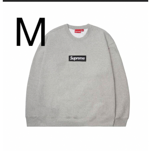 Supreme Box Logo Crewneck Heather Grey