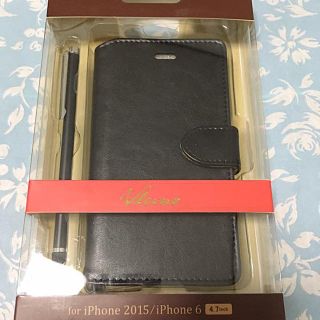 エレコム(ELECOM)のiPhone6 iPhone6s ケース 手帳型 黒 ブラック アイホン6s(iPhoneケース)