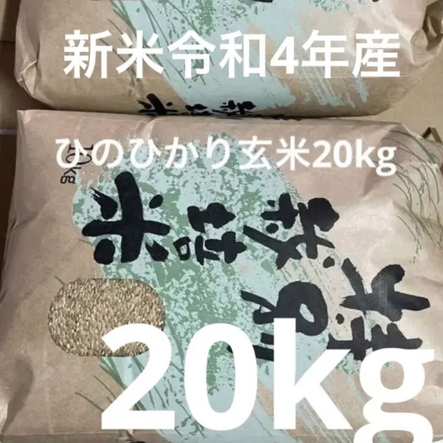 2022年産ヒノヒカリ玄米20 ｋｇ 【送料無料】 食品/飲料/酒の食品(米/穀物)の商品写真