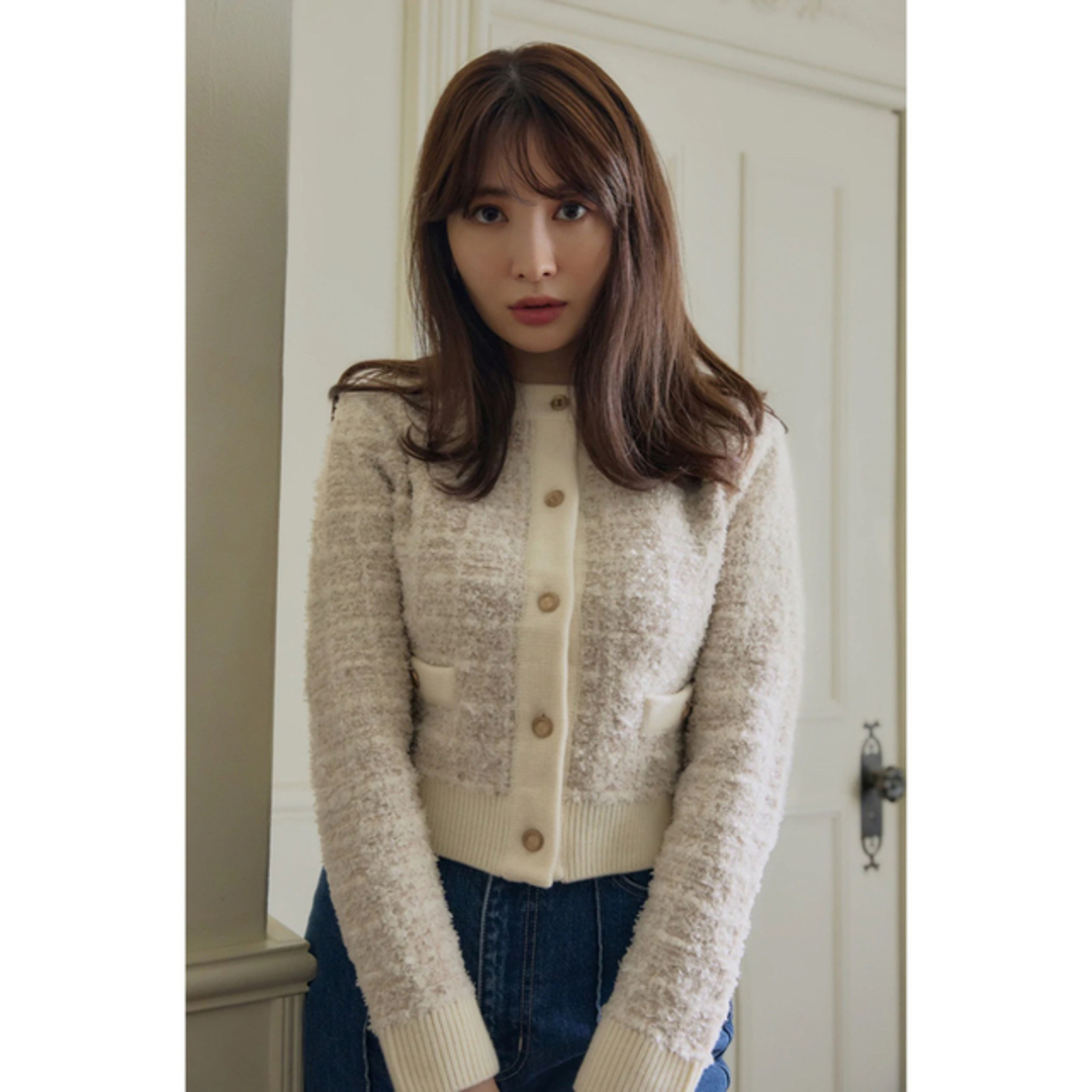 タグあり　Herlipto Mercer Tweed Cardigan Mサイズ