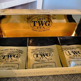 TWG　コットンティーバッグ３個(茶)