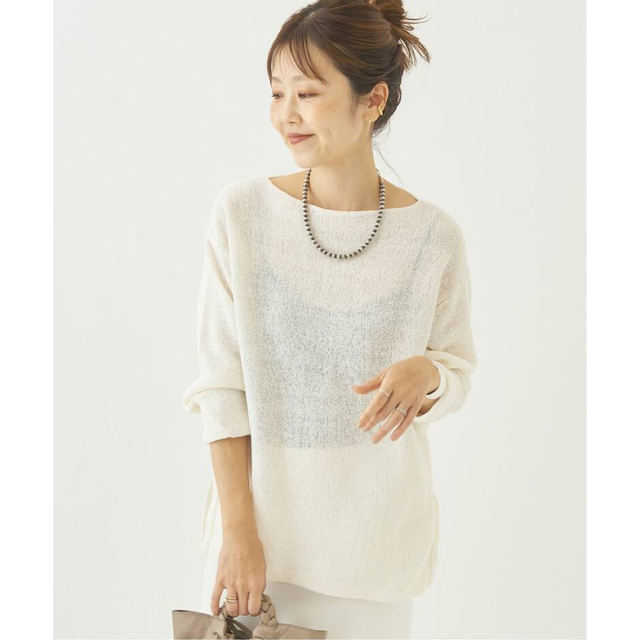 Plage ヨコアミボートネックニット balibronze.com
