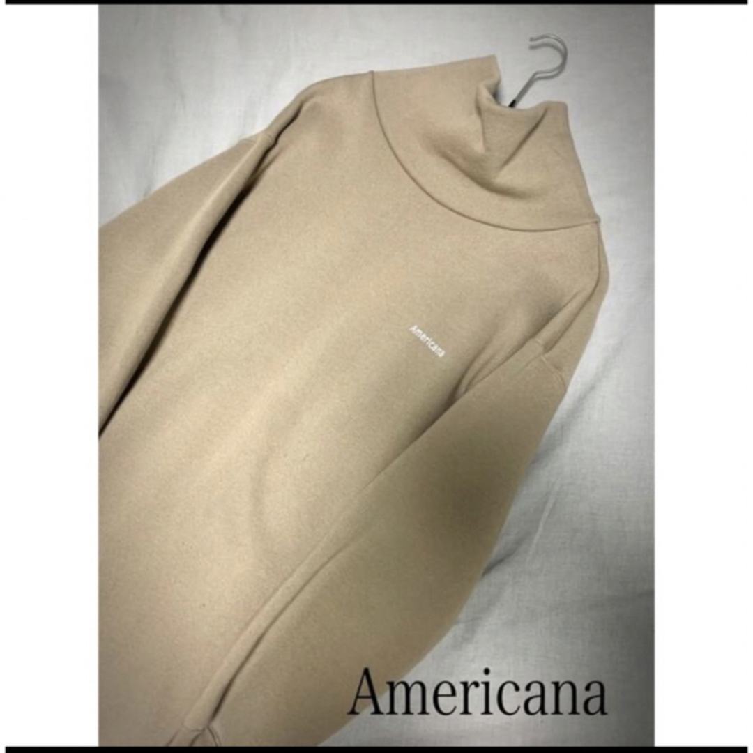 Americana完売品　暖か裏起毛　タートルネックワンピース　日本製