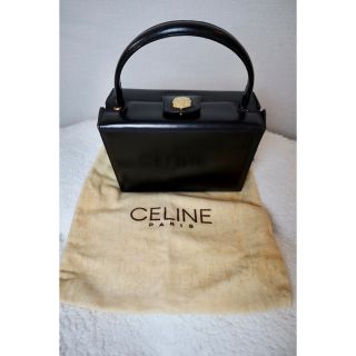 セリーヌ(celine)の極美品　CELINE セリーヌ　ハンドバッグ　スクエアバッグ　冠婚葬祭　高級(ハンドバッグ)