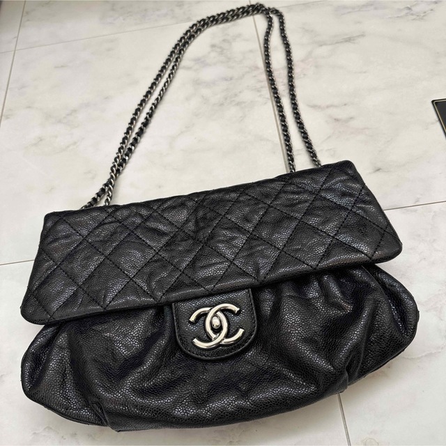 CHANEL - CHANELシャネル　チェーンバッグ　黒　シルバー