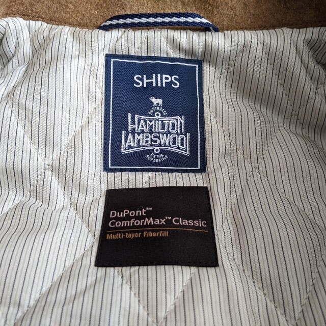 【美品】SHIPS  HAMILTONラムウール　シングルPコート