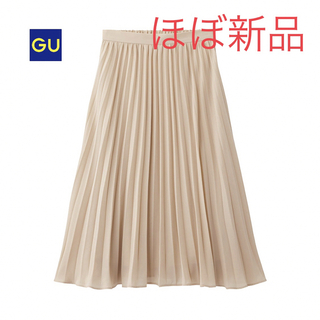 ジーユー(GU)の送料無料・匿名配送●ほぼ新品  GU  プリーツスカート Mサイズ(ロングスカート)