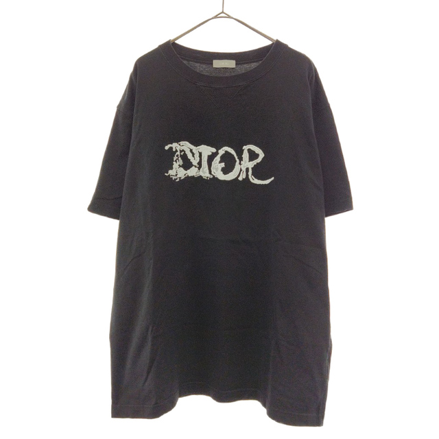 Dior - DIOR ディオール 21AW ×PETER DOIG ピータードイク ロゴ刺繍オーバーサイズ半袖Tシャツ ブラック 143J685C0677