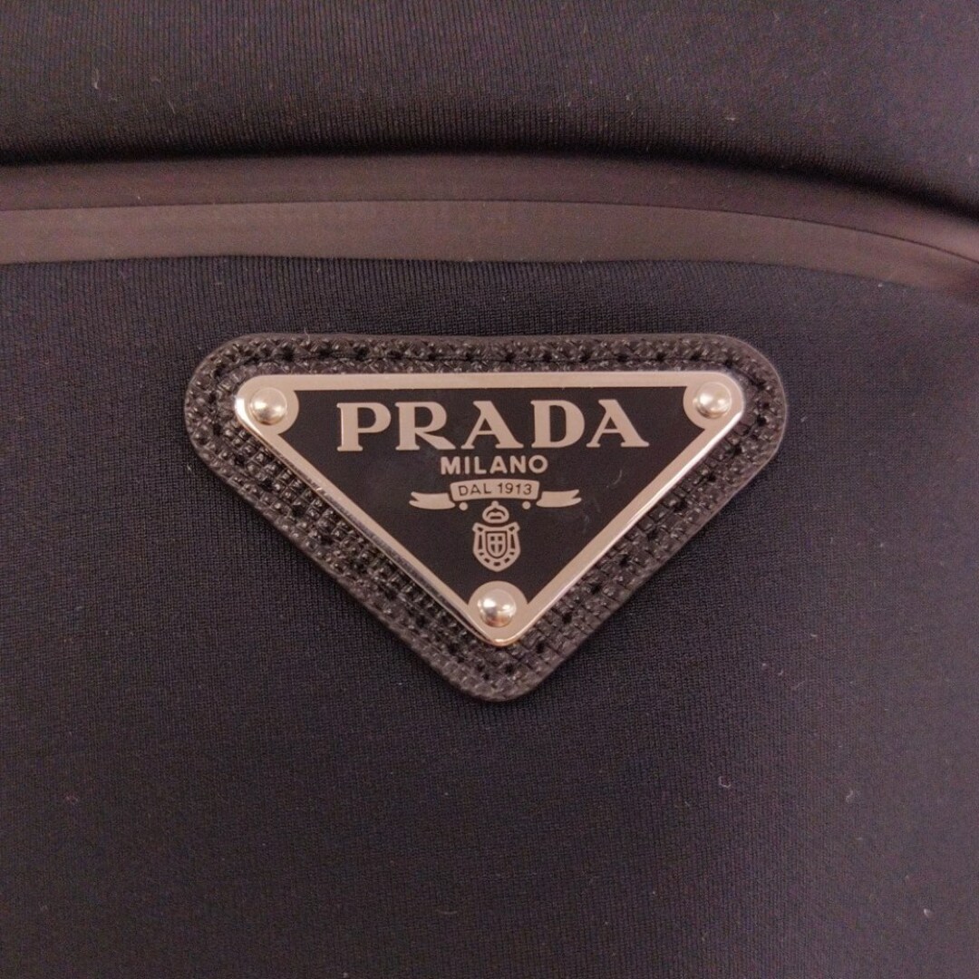 PRADA プラダ 21AW スクエアロゴ サイドライン トラックパンツ ネイビー/レッド UJP197 5