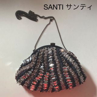 SANTI サンティ　ビーズバッグ　 ミニショルダー　 パーティー結婚式　美品