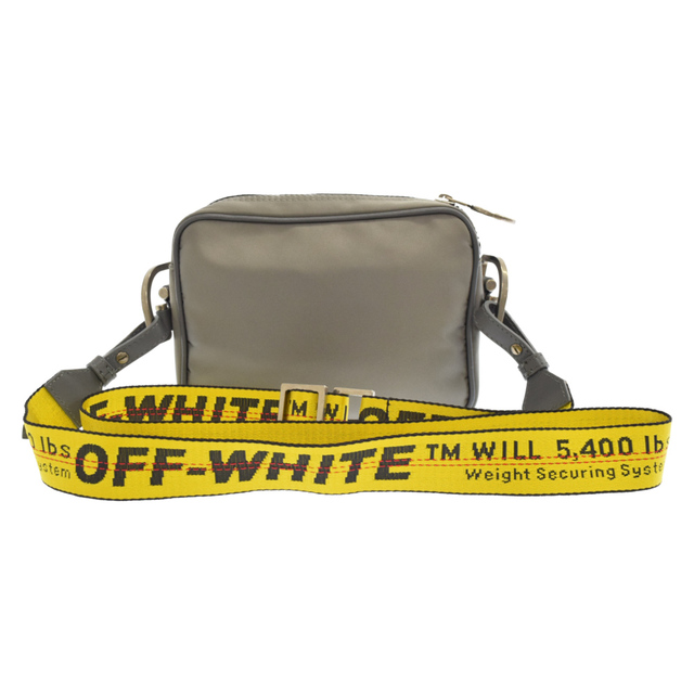 OFF-WHITE オフホワイト 22SS BINDER バイアスプリントナイロンショルダーバッグ グレー OMNQ03S22FAB0010601