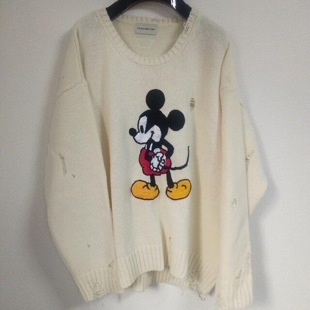 THE RAMPAGE(ザランページ)の川村壱馬着 forsomeone MICKEY DAMAGED SWEATER メンズのトップス(ニット/セーター)の商品写真