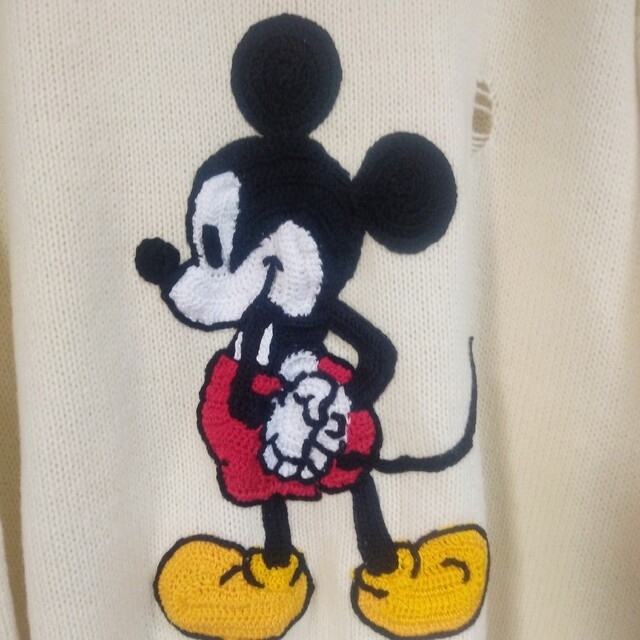 FORSOMEONE MICKEY DAMAGED SWEATER 46