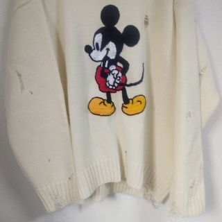 川村壱馬着 forsomeone MICKEY DAMAGED SWEATER